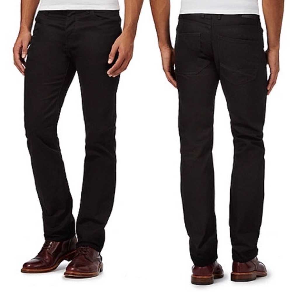 BLACK JASPER J STRAIGHT LEG JEANS